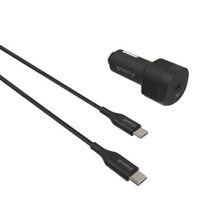 CHARGEUR VOITURE PD18W + CABLE TYPEC TO TYPEC 13M TRESSE NOIR