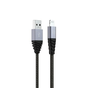 TIGER POWER CABLE ULTRA RESISTANT USB-A LIGHTNING 1,2M Gris