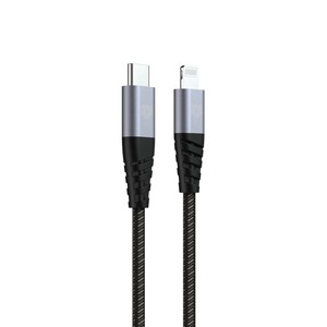  TIGER POWER CABLE ULTRA RESISTANT USB-C LIGHTNING 1,2M Gris