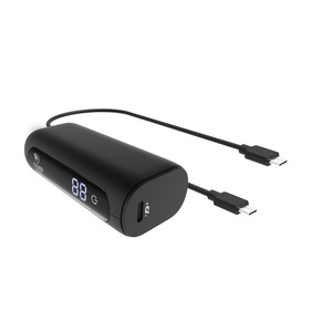 POWERBANK 5000MAH PD + QC AVEC 2 CABLES USB-C Noir