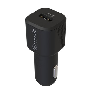 CHARGEUR VOITURE 1 USB 2.4A 12W Noir