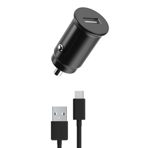 PACK CHARGEUR VOITURE 2,4A + USB A USB C Noir