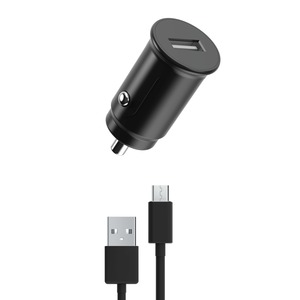 PACK CHARGEUR VOITURE 2,4A + USB A MICRO USB Noir