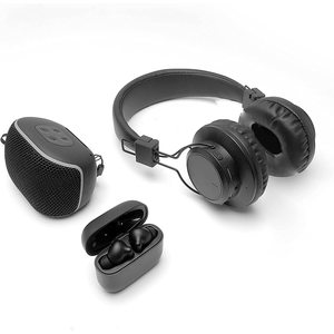 PACK HAPPY GEEK ECOUTEURS TWS BT 5.0+CASQUE BT 5.0+ENCEINTES B Noir