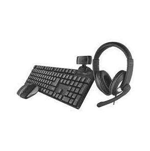 PACK 4 EN 1 QOBY HOMEOFFICE AVEC CLAVIER SOURIS CASQUE WEBCAM