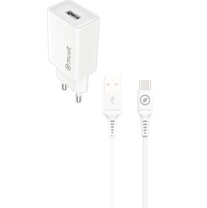 PACK CHARGEUR SECTEUR 12W + CABLE USB-C Blanc