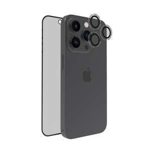 PACK CAMERA RING VT RECYCLE IPHONE 15 PRO Transparent / Noir