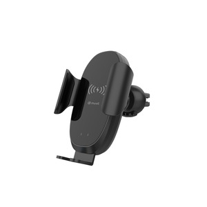 SUPPORT VOITURE CHARGEUR INDUCTION QI 15W + DETECTEUR Noir