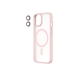 COQUE HYBRID SOFT SNAP (MAGSAFE) + CAMERA LENS IPHONE 15 Rose