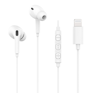 ECOUTEURS INTRA LIGHTNING PLASTIQUE RECYCLE Blanc