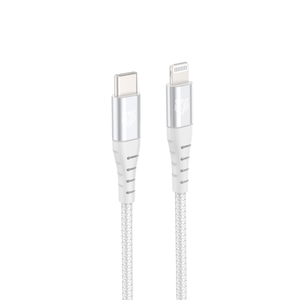 CABLE RENFORCE USB-C LIGHTNING 1,2M Blanc