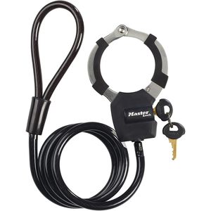 Menotte Antivol avec câble à boucle Noir