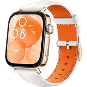 WATCH FIT 3 WHITE LEATHER Blanc