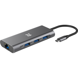 Hub USB-C 8 ports Acier gris foncé