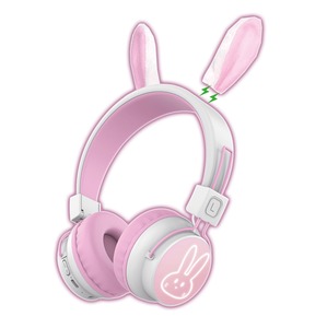MUVIT CASQUE SANS FIL ENFANT Lapin rose