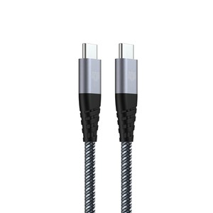 CABLE ULTRA RESISTANT USB-C USB-C 100W 2M Gris