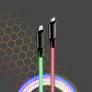 CABLE LUMINEUX RGB USB-C LIGHTNING 1M Multicolore