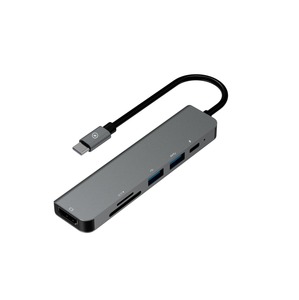 MFC HUB USB-C 6 EN 1 HDMI USB-C 2 USB-A SD & MICRO SD Gris
