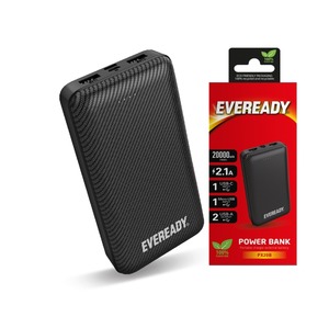 EVEREADY | Batterie de secours 20 000mAh Noir