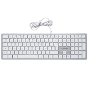 Clavier filaire AZERTY USB-C & USB-A Argent