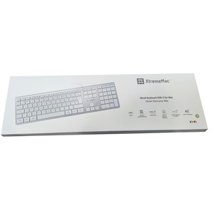 Clavier filaire AZERTY USB-C & USB-A Argent