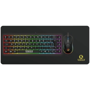 COMBO GAMING SENTAI C05 3 EN 1 CLAVIER COMPACT SOURIS TAPIS XXL NOIR Noir