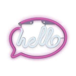FOREVERLIGHT | NEON LED HELLO ROSE BLANCUSBA 2M OU 3PILESAA NON FOURNIES