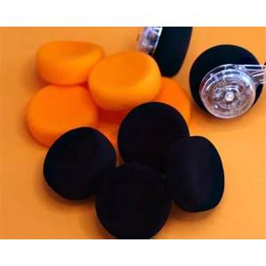 COUSSINETS RECHANGE X4 POUR CASQUE FREESTYLE Noir / Orange