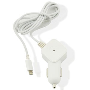 Chargeur de voiture Lightning MFI 1A 1,2m Blanc