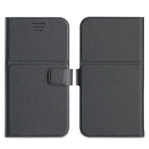 Etui folio universel avec sticker 3M taille L jusqu'à 5,1 pouces Noir