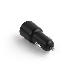 Chargeur de voiture USB Type C Spring + USB A 3A Noir