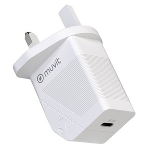 CHARGEUR SECTEUR PD 30W USB C UK MUVIT FOR CHANGE Blanc