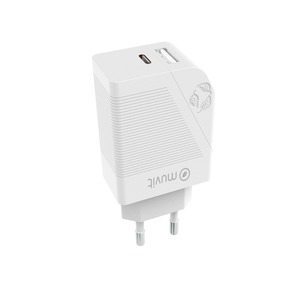 CHARGEUR SECTEUR PD 20W + QC 3.0 18W MUVIT FOR CHANGE Blanc