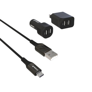 greene kit fast charge car secteur micro usb noir 1,3 Noir