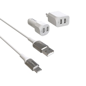 greene kit fast charge car secteur type c blanc 1,3 Blanc