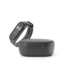 LEDWOOD BUNDLE KEPLER ECOUTEURS TWS AVEC TRACKER ACTIVITÉ Noir