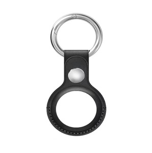 AIRTAG MUVIT KEYCHAIN LEATHER Noir