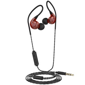 Kit piéton intra-auriculaire filaire stéréo M1S V2 Rouge
