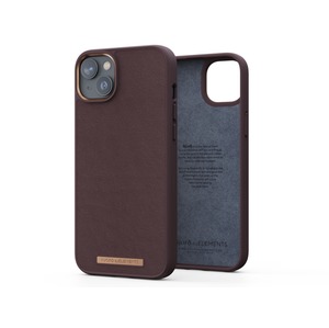 COQUE CUIR VERITABLE IPHONE 14 MAX NJORD Marron