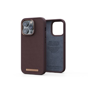 COQUE CUIR VERITABLE IPHONE 14 PRO NJORD Marron