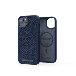 COQUE MAGSAFE CUIR DE SAUMON IPHONE 14 NJORD Bleu