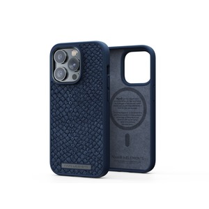 COQUE MAGSAFE CUIR DE SAUMON IPHONE 14 PRO NJORD Bleu