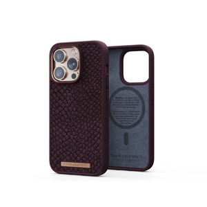 COQUE MAGSAFE CUIR DE SAUMON IPHONE 14 PRO NJORD Rouille