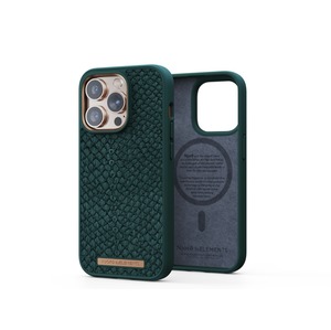 COQUE MAGSAFE CUIR DE SAUMON IPHONE 14 PRO NJORD Vert
