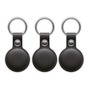 MiLi by Muvit PACK 3 MITAG TRACKER PORTE-CLES SIMILI CUIR NOIR